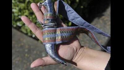 Members of the Sikh community on Thursday protested a school management’s alleged order asking students not to wear a turban or carry “kirpan” (a ceremonial dagger).