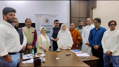 WIHUM group comprising representatives from Muslim, Jain, Christian, Parsi, Hindu and Buddhist communities (HT PHOTO) WIHUM group comprising representatives from Muslim, Jain, Christian, Parsi, Hindu and Buddhist communities (HT PHOTO)