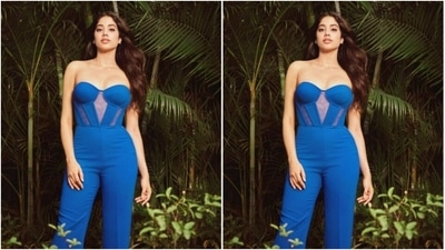 Janhvi played muse to fashion designer house Antithesis and picked a jumpsuit from the shelves of the designer house. (Instagram/@janhvikapoor)