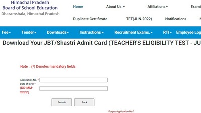 HP TET admit cards 2022: Candidates can check and download their admit cards from the official website hpbose.org. ( hpbose.org)