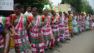 Prime Minister Narendra Modi, some senior members of his Cabinet and BJP chief J P Nadda are likely to meet NDA presidential candidate Droupadi Murmu on Thursday evening following her expected victory in the poll. (PTI) Prime Minister Narendra Modi, some senior members of his Cabinet and BJP chief J P Nadda are likely to meet NDA presidential candidate Droupadi Murmu on Thursday evening following her expected victory in the poll. (PTI)