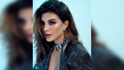Jacqueline Fernandez teamed her look with a black bodysuit and a black lace bralette featuring a plunging neckline. (Instagram/@jacquelinef143) Jacqueline Fernandez teamed her look with a black bodysuit and a black lace bralette featuring a plunging neckline. (Instagram/@jacquelinef143)