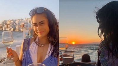 Ajay Devgn and Kajol's daughter Nysa Devgan in Mykonos, Greece. Ajay Devgn and Kajol's daughter Nysa Devgan in Mykonos, Greece.