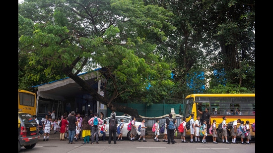 A general view of Bombay Scottish School from outside the premises, at Mahim, in Mumbai (Satish Bate/HT PHOTO) A general view of Bombay Scottish School from outside the premises, at Mahim, in Mumbai (Satish Bate/HT PHOTO)