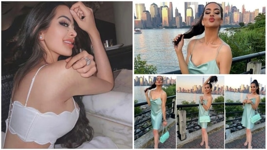 Sanjay Dutt's daughter Trishala Dutt has been making headlines for quite some time now for her glamorous transformation. The celeb daughter did not shy away from flaunting her stretch marks post her weight loss journey and penned down an inspiring note as she shared her pictures on social media.(Instagram/@trishaladutt)