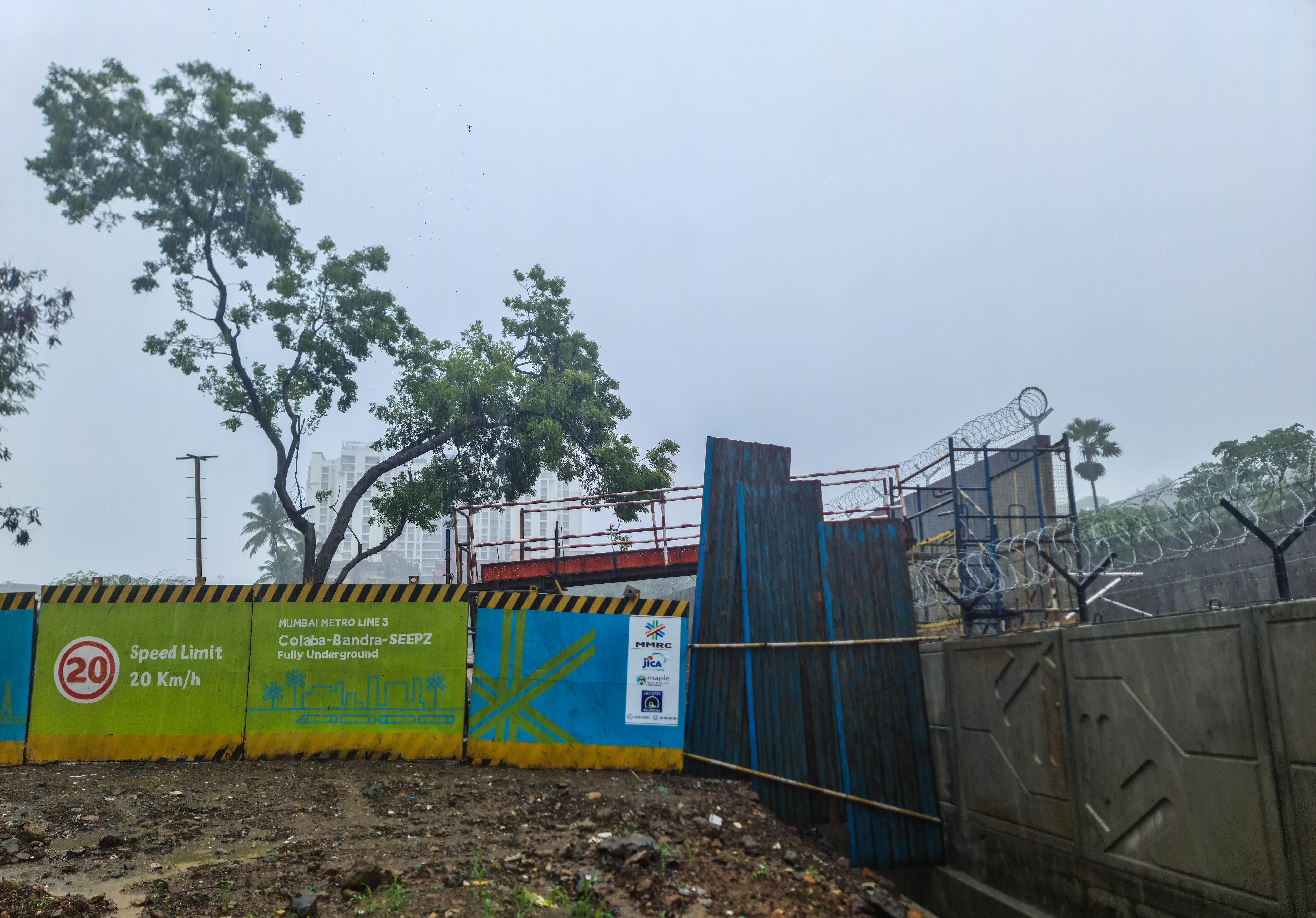 A view of Metro Carshed site at Aarey Colony, Goregaon, in Mumbai (Pratik Chorge/HT PHOTO) A view of Metro Carshed site at Aarey Colony, Goregaon, in Mumbai (Pratik Chorge/HT PHOTO)