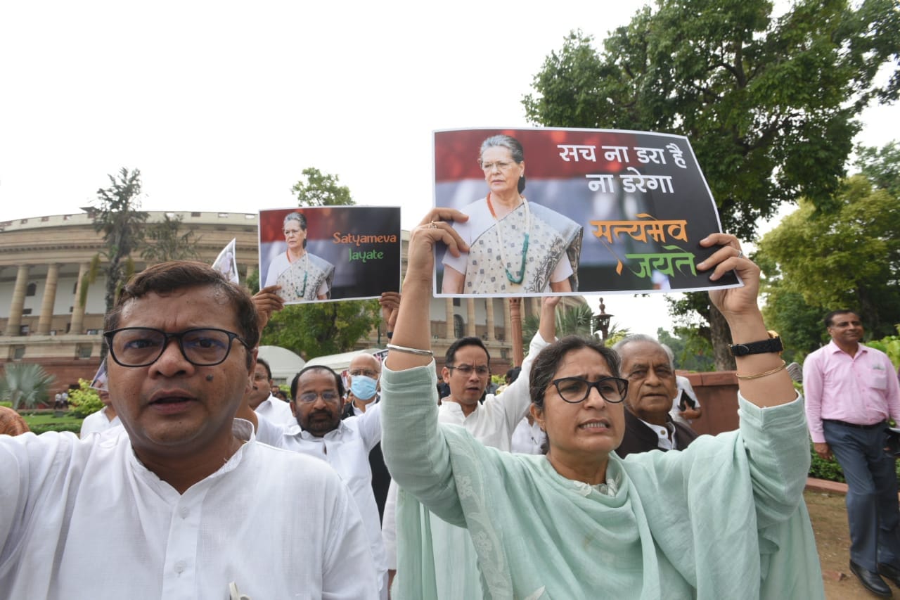Congress protest against ED continues Congress protest against ED continues