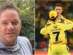 Albie Morkel; MS Dhoni with Dwaine Pretorius