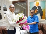 Delhi chief minister Arvind Kejriwal with Nobel Laureate Abhijit Banerjee.