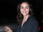Alia Bhatt was seen in black outside her home on Wednesday. (file picture) Alia Bhatt was seen in black outside her home on Wednesday. (file picture)