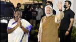 President-elect Droupadi Murmu (left) with Prime Minister Narendra Modi in New Delhi after her victory. (HT Photo) President-elect Droupadi Murmu (left) with Prime Minister Narendra Modi in New Delhi after her victory. (HT Photo)