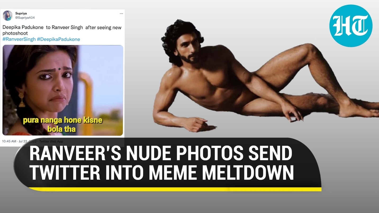 Ranveer Singh Invites A Meme Fest Over His N*de Photoshoot, Netizens Go “Tu  Nanga Hi Toh Aya Hai Kya Ghanta Lekar Jayega”