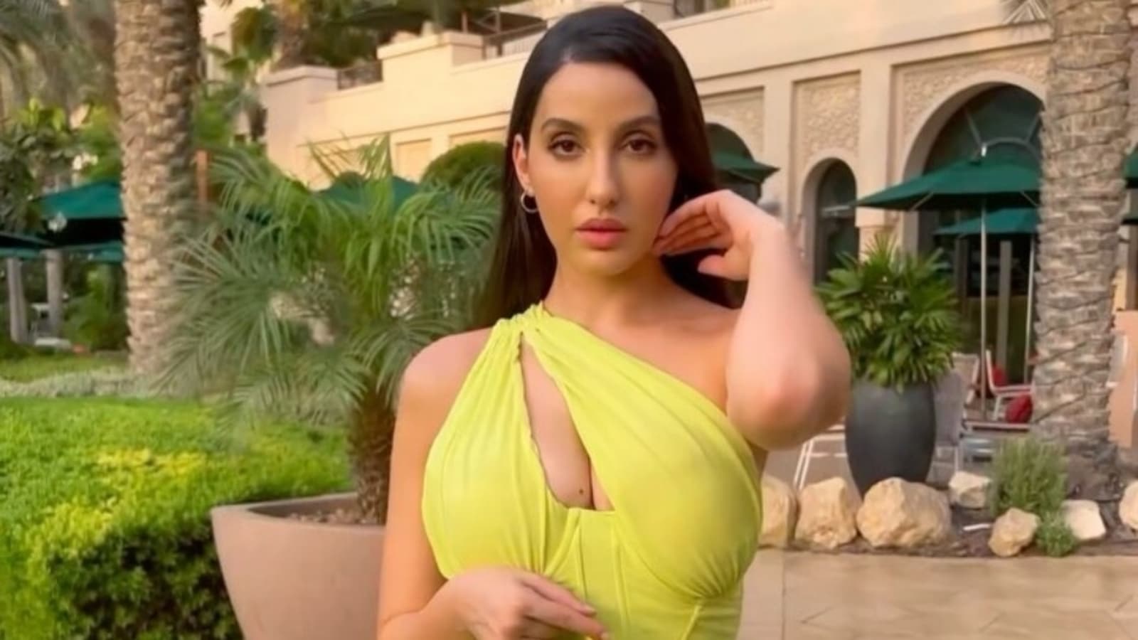 Nora Fatehi flaunts hourglass silhouette with winning look in neon green bodycon dress worth ₹16k: See photos, video