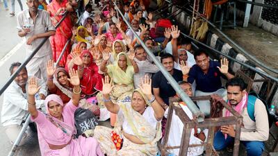 While no fresh batch was allowed to leave the base camp in Jammu city, around 5,000 devotees, who were staying at the Yatri Niwas in Ramban, were permitted to proceed for the Pahalgam and Baltal base camps, following one-way restoration of the Jammu-Srinagar national highway. (ANI)