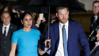 File photo of Prince Harry and Meghan, the Duke and Duchess of Sussex in London. (AP)