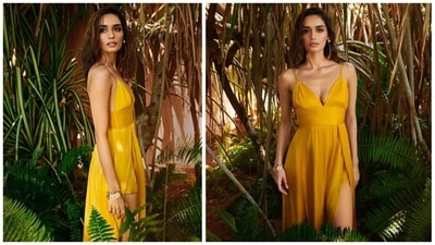 Former Miss World and Samrat Prithviraj actor Manushi Chhillar is on a fashion spree and her Instagram handle has proof. The model-actor once again made fans spellbound with her latest photoshoot pictures in a yellow dress. (Instagram/@manushi_chhillar) Former Miss World and Samrat Prithviraj actor Manushi Chhillar is on a fashion spree and her Instagram handle has proof. The model-actor once again made fans spellbound with her latest photoshoot pictures in a yellow dress. (Instagram/@manushi_chhillar)
