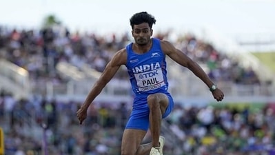 Triple jumper Eldhose Paul (Twitter/@India_AllSports)