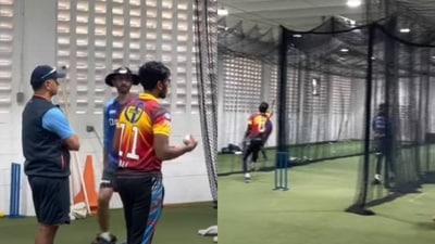 India head coach Rahul Dravid calls up unknown left-arm spinner to India's net session India head coach Rahul Dravid calls up unknown left-arm spinner to India's net session