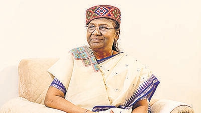 New Delhi: Droupadi Murmu, who is set to be the first tribal woman President of India, in New Delhi, Thursday, July 21, 2022. (PTI Photo/Atul Yadav)(PTI07_21_2022_000404A) (PTI) New Delhi: Droupadi Murmu, who is set to be the first tribal woman President of India, in New Delhi, Thursday, July 21, 2022. (PTI Photo/Atul Yadav)(PTI07_21_2022_000404A) (PTI)