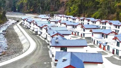 Utopian border villages build by China across the Arunachal Pradesh LAC. Utopian border villages build by China across the Arunachal Pradesh LAC.