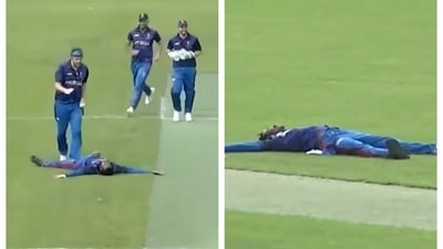 Serbian bowler's unique celebration