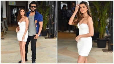 Tara wore a strapless white dress for the promotional event. It comes with a plunging sweetheart neckline, a bodycon silhouette flaunting her svelte frame, and a mini-length hemline showing off her long legs. It is a perfect dinner date look, and you should take tips for your wardrobe. (HT Photo/Varinder Chawla) Tara wore a strapless white dress for the promotional event. It comes with a plunging sweetheart neckline, a bodycon silhouette flaunting her svelte frame, and a mini-length hemline showing off her long legs. It is a perfect dinner date look, and you should take tips for your wardrobe. (HT Photo/Varinder Chawla)