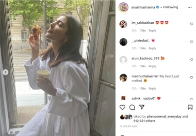 Anushka Sharma shared a few pics of herself on Instagram. Anushka Sharma shared a few pics of herself on Instagram. 