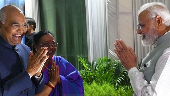 PM Modi on Friday hosted a dinner for President Ram Nath Kovind.(ANI Photo)