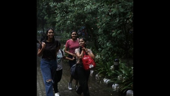 Monsoon diaries: These youngsters are all smiles as they enjoy the baarish vibe of Delhi University.