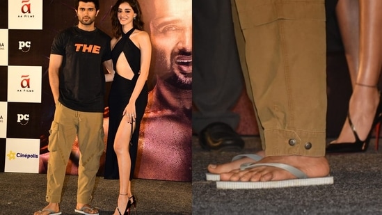 Vijay Deverakonda wore chappals worth <span class='webrupee'>₹</span>199 at Liger trailer launch in Mumbai.