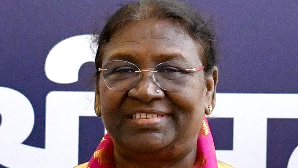 President-elect Droupadi Murmu during her welcoming ceremony, at her residence, in New Delhi on Friday. (ANI) President-elect Droupadi Murmu during her welcoming ceremony, at her residence, in New Delhi on Friday. (ANI)