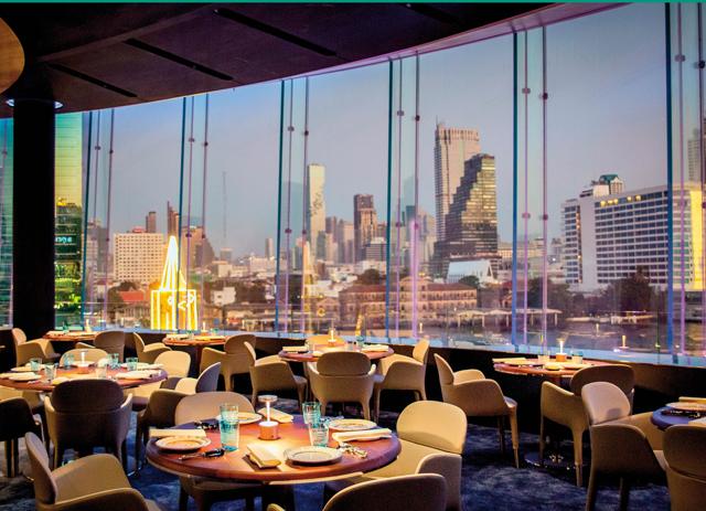 Blue by Alain Ducasse is right across the river, offering stunning views and food that is even better Blue by Alain Ducasse is right across the river, offering stunning views and food that is even better