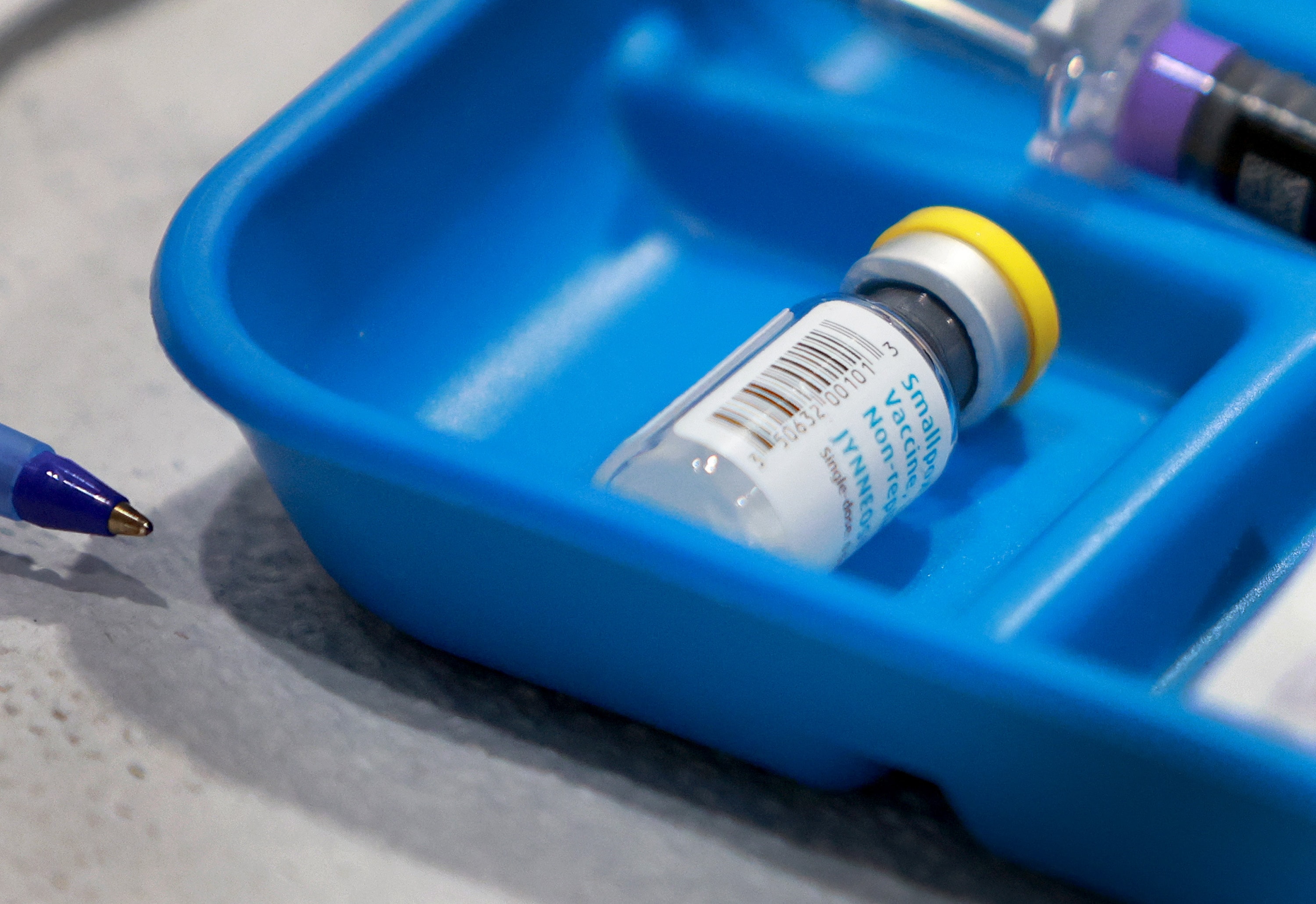 This file photo taken on July 12, 2022 shows a vial of smallpox/monkeypox vaccine. (AFP) This file photo taken on July 12, 2022 shows a vial of smallpox/monkeypox vaccine. (AFP)