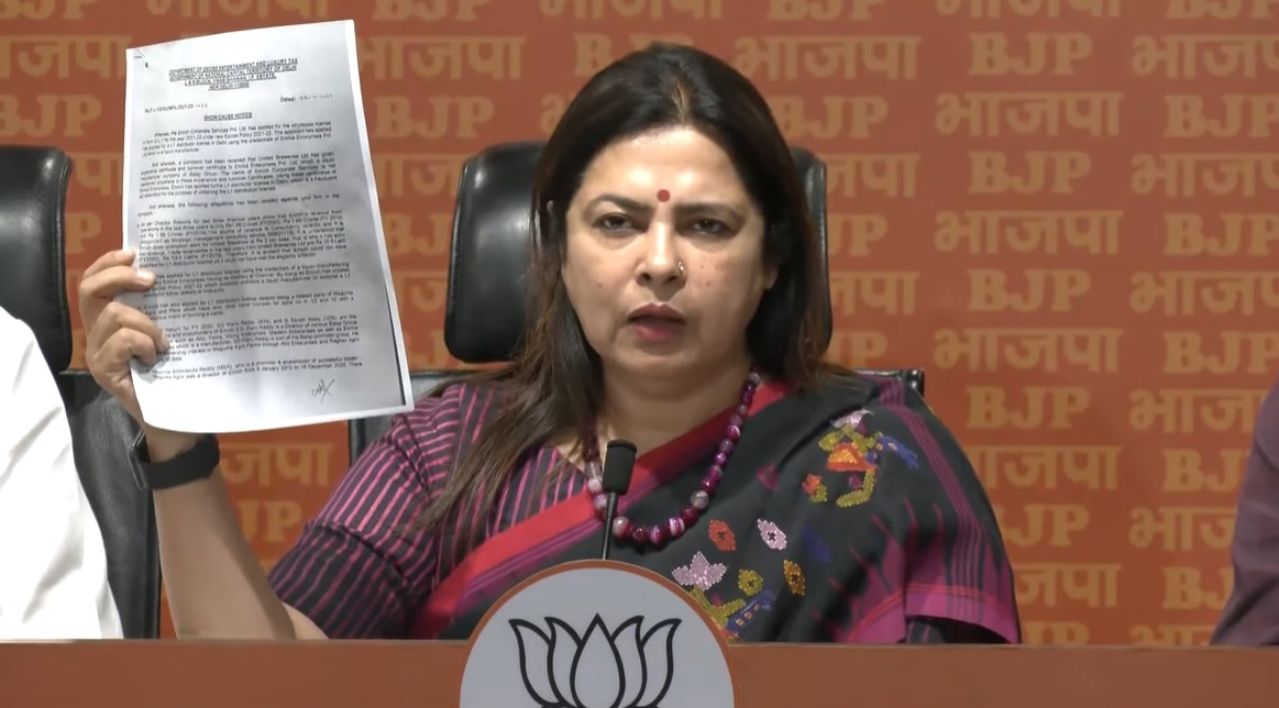 During her press briefing, Lekhi raised six questions that she said the AAP needed to answer. ((BJP/ Twittter) )