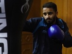 Boxer Amit Panghal(Vipin Kumar/HT) Boxer Amit Panghal(Vipin Kumar/HT)