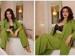 The bold and beautiful Tisca Chopra, who was recently seen in JugJugg Jeeyo, has garnered a lot of praise for her roles in films such as Taare Zameen Par, Dil Toh Baccha Hain Ji, Ankur Arora Murder Case among others. She recently dropped a few stunning photos of herself in a green pantsuit and left fans mesmerised.(Instagram/@tiscaofficial)