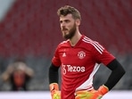 Manchester United's David de Gea during training