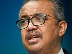 FILE - The head of the World Health Organization, Tedros Adhanom Ghebreyesus speaks during a media conference at an EU Africa summit in Brussels on Feb. 18, 2022.(AP) FILE - The head of the World Health Organization, Tedros Adhanom Ghebreyesus speaks during a media conference at an EU Africa summit in Brussels on Feb. 18, 2022.(AP)