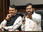 Maharashtra CM Eknath Shinde (right) and deputy CM Devendra Fadnavis (left). (ANI Photo)(Shrikant Singh) Maharashtra CM Eknath Shinde (right) and deputy CM Devendra Fadnavis (left). (ANI Photo)(Shrikant Singh)