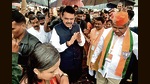 Maharashtra Deputy Chief Minister Devendra Fadnavis with Chandrakant Patil during BJP State Executive meeting at Vasudev Balwant Phadke Auditorium, Panvel, in Navi Mumbai, India, on Saturday, July 23, 2022. (Bachchan Kumar/ HT PHOTO) Maharashtra Deputy Chief Minister Devendra Fadnavis with Chandrakant Patil during BJP State Executive meeting at Vasudev Balwant Phadke Auditorium, Panvel, in Navi Mumbai, India, on Saturday, July 23, 2022. (Bachchan Kumar/ HT PHOTO)