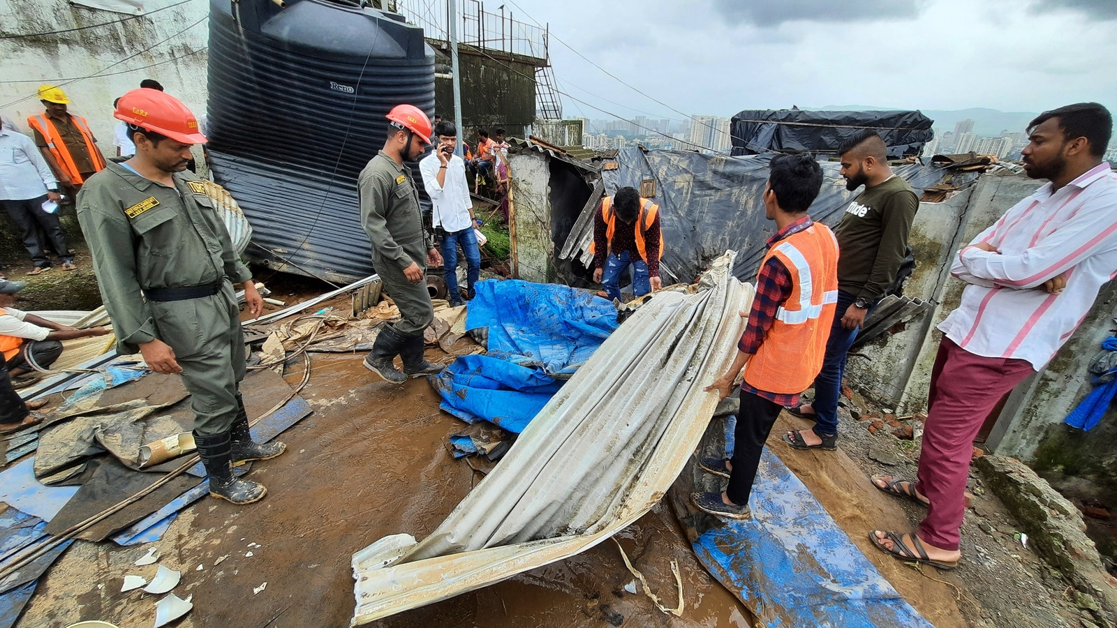 Houses damaged, elderly woman injured as water tank bursts in Thane