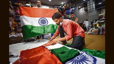 PM Narendra Modi has urged citizens to hoist the flag at their homes from August 13 to 15 as part of the Har Ghar Tiranga drive. (Sanchit Khanna/HT PHOTO) PM Narendra Modi has urged citizens to hoist the flag at their homes from August 13 to 15 as part of the Har Ghar Tiranga drive. (Sanchit Khanna/HT PHOTO)