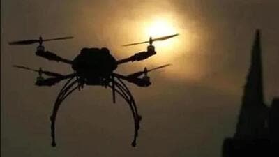 BSF said search is in progress in the where the suspected Pakistani drone was sighted. BSF said search is in progress in the where the suspected Pakistani drone was sighted.