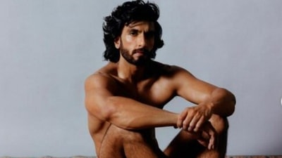Ranveer Singh shared the pictures from his nude photoshoot on Instagram on Friday. Ranveer Singh shared the pictures from his nude photoshoot on Instagram on Friday.