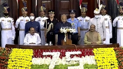 Ram Nath Kovind address parliament. Ram Nath Kovind address parliament. 