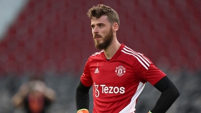 Manchester United's David de Gea during training (REUTERS)