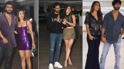 Arjun Kapoor, Dhanush, Sara Ali Khan, Shahid Kapoor and Mira Rajput at Ritesh Sidhwani's party.