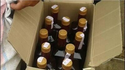 2,88,890 kg of lahan used for manufacturing illicit liquor were also destroyed by the officials. (FOR REPRESENTATION PURPOSE) 2,88,890 kg of lahan used for manufacturing illicit liquor were also destroyed by the officials. (FOR REPRESENTATION PURPOSE)