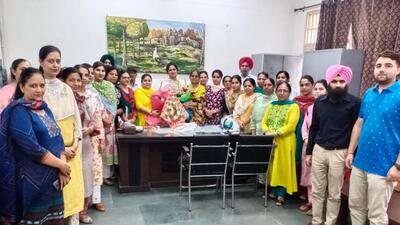 Now principal of GSSS, Cemetery Road, Ludhiana, Charanjit Kaur started her career as a mathematics teacher in 2006. (HT PHOTO)
