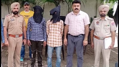 The accused in custody of Ludhiana police on Saturday. (HT Photo)